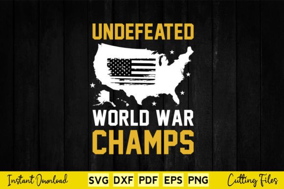 Distressed America World War Champs Graphics for Crafts