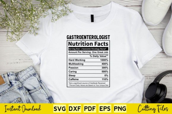 Funny Gastroenterologist Nutrition Facts Graphics