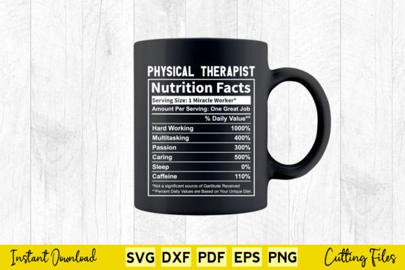 Funny Physical Therapist Facts Svg Graphics for Crafts