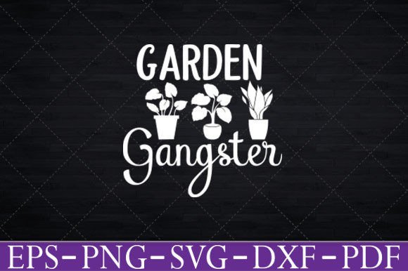 Garden Gangster Gardening T-Shirt Funny Graphics for Crafts