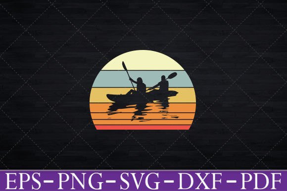 Retro Kayak Canoe Lover Funny Kayaking Graphics