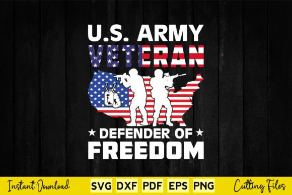 US Army Veteran Defender of Freedom Graphics for Crafts