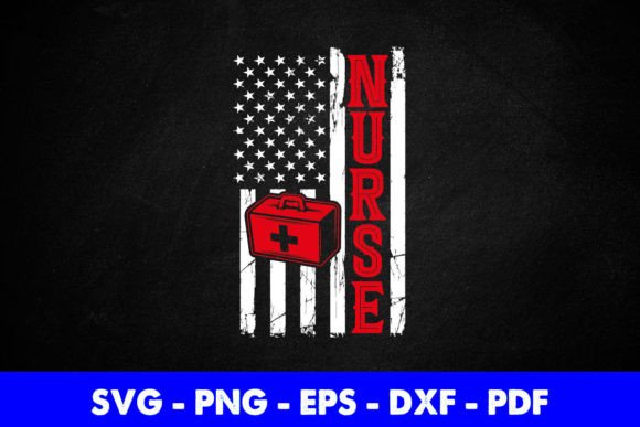 USA Flag Funny Nurse Nursing Gifts Graphics for Crafts